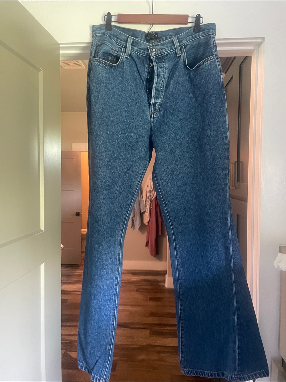 Favorite Daughter The Valentina {High-rise Button-Fly Flare Medium Wash Jeans}